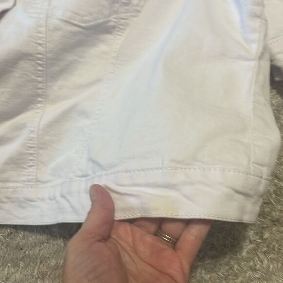 Ashley Stewart bejeweled white Jean Jacket and Crop pants, 22/24 - Picture 10 of 10